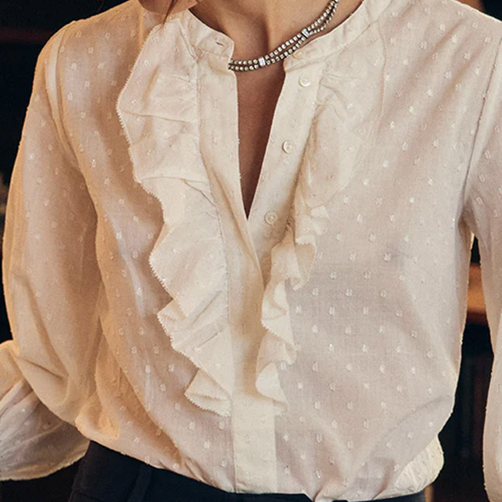 Marie Louise De Monterey - Minelli Blouse Chalk - Collector Store