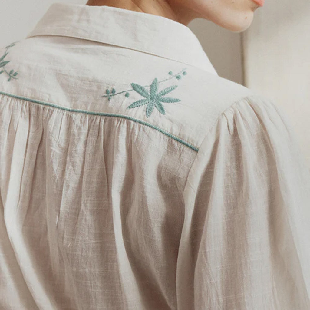 Marie Louise De Monterey - Moroccan Daisy Blouse - Ecru - Collector Store