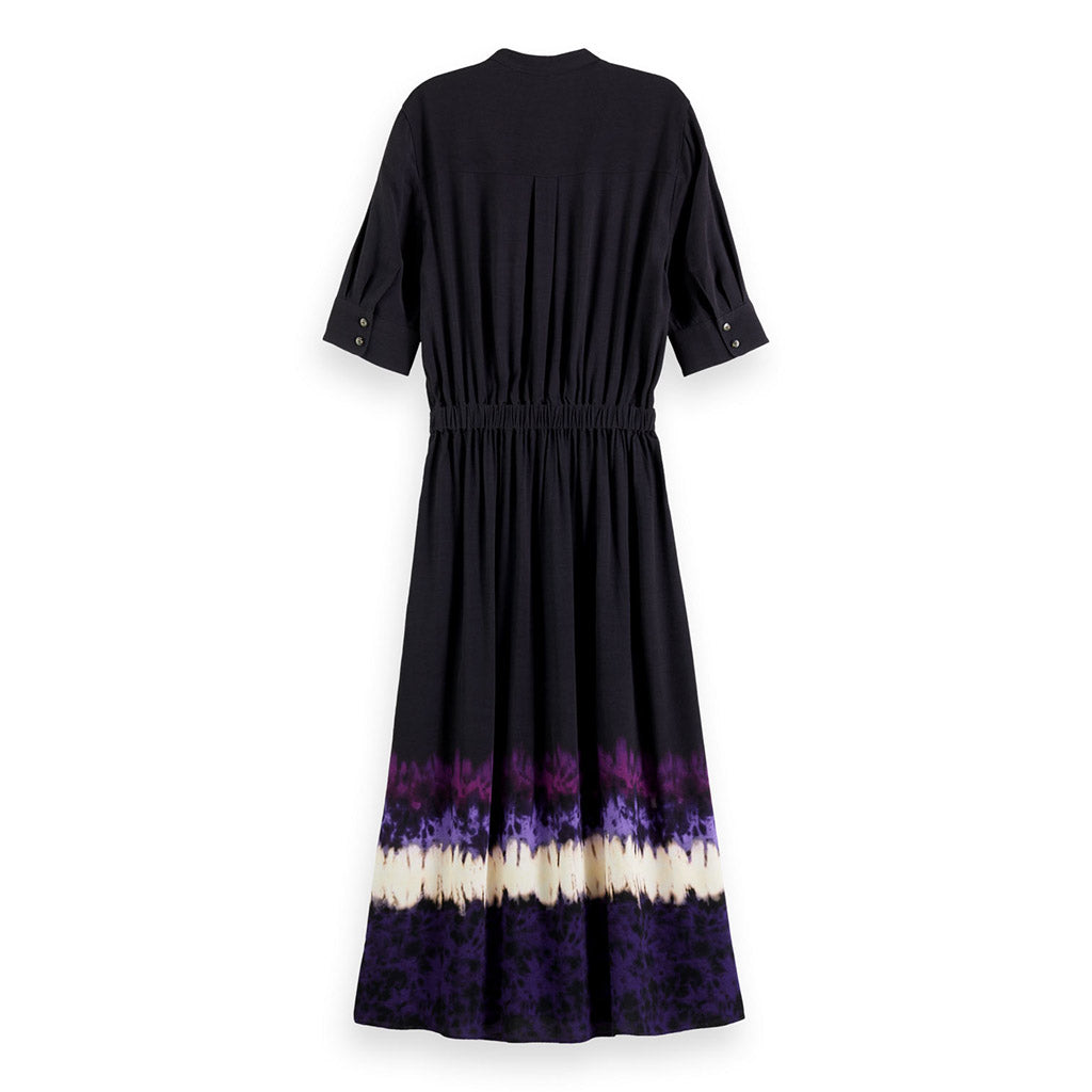 Scotch & Soda : Printed midi dress Dip Dye - Collector Store