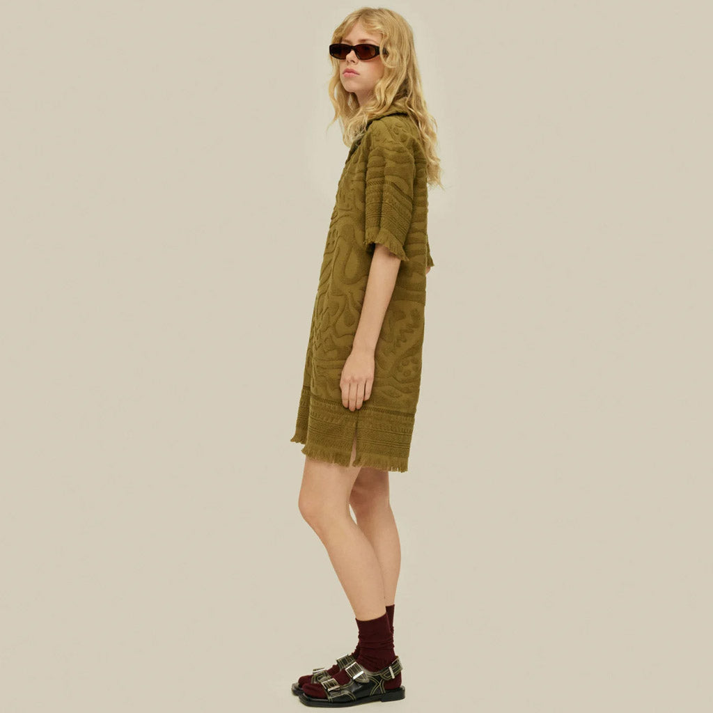 OAS OLIVE Aya Terry Dress - Collector Store