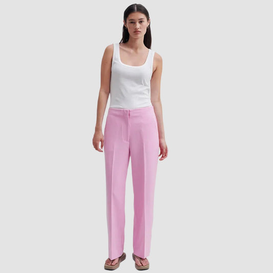 Second Female Evie Classic Trousers - Begonia Pink - Collector Store