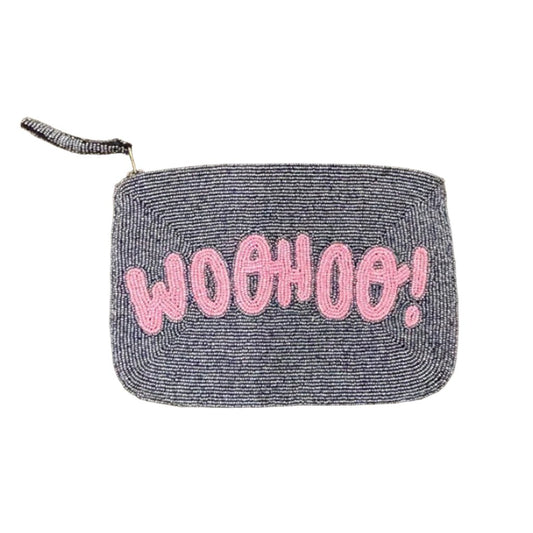 Jacksons Woohoo beaded purse - Grey - Pink / Grey - Collector Store