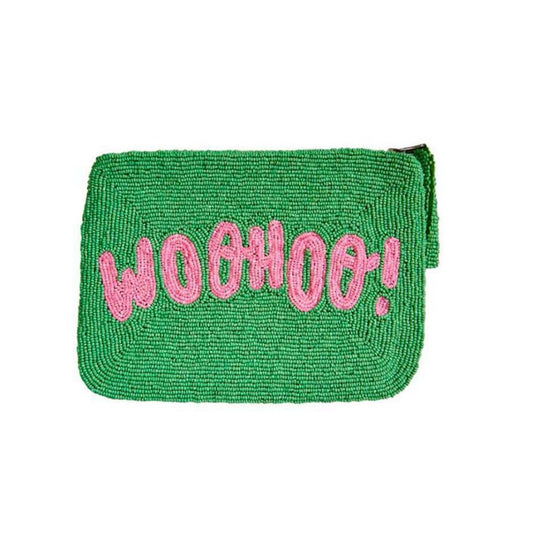 Jacksons Woohoo beaded purse - Green - PInk - Collector Store