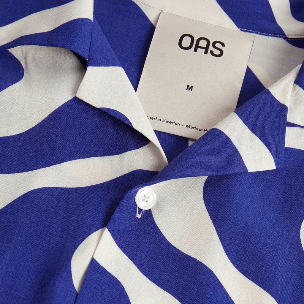 OAS Blue Rippling Viscose Shirt - Collector Store