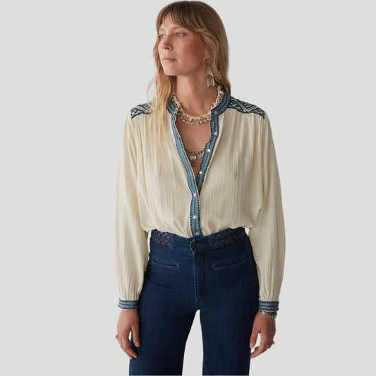 Maison Hotel - Beth Blouse Wandering Sapphire - Collector Store