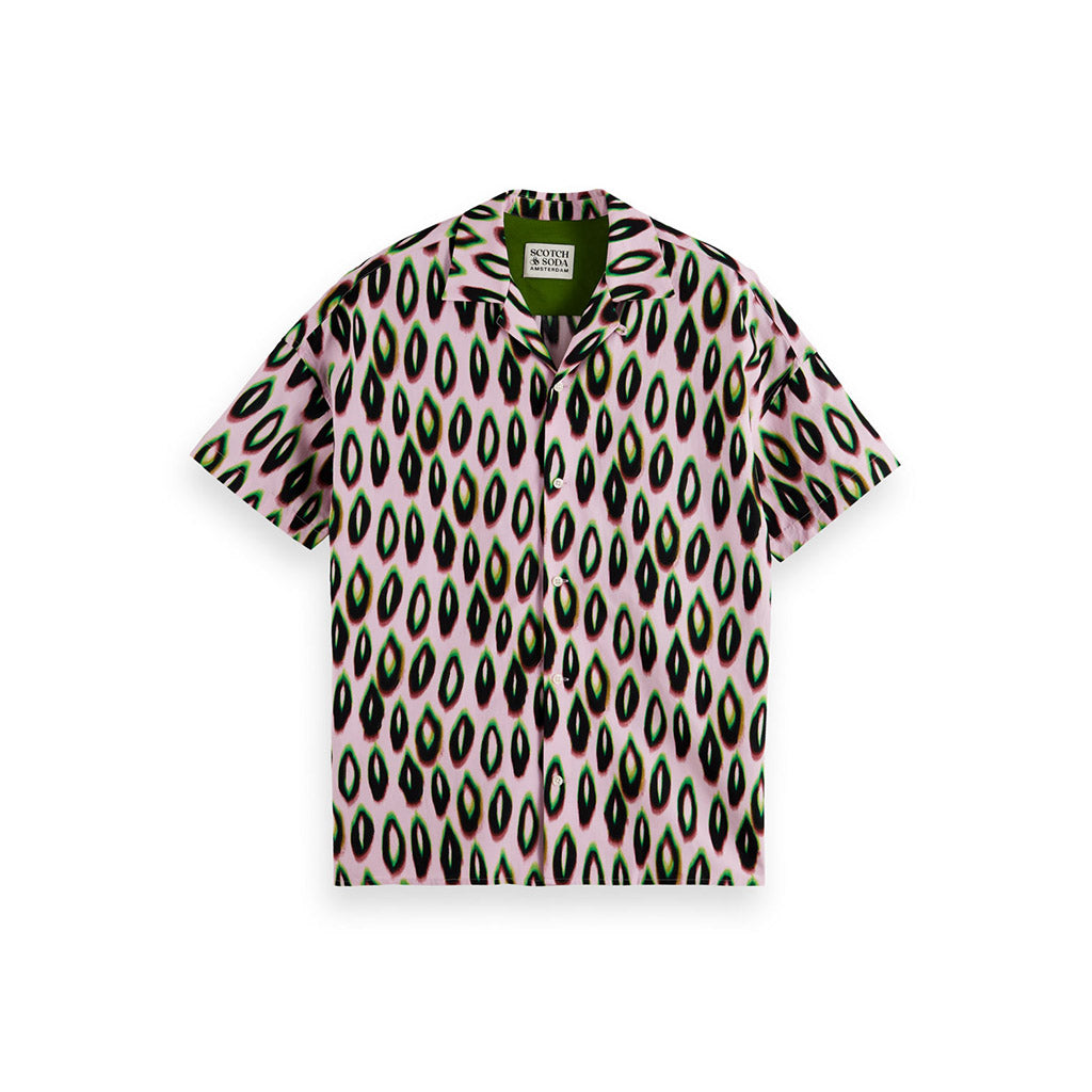 Scotch & Soda  : Printed short sleeved shirt Punk Leopard - Collector Store
