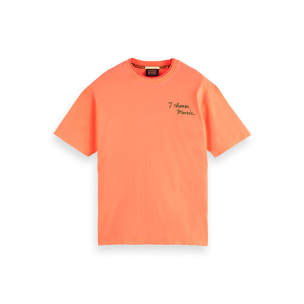 Scotch & Soda : Regular-fit t-shirt Neon Orange - Collector Store