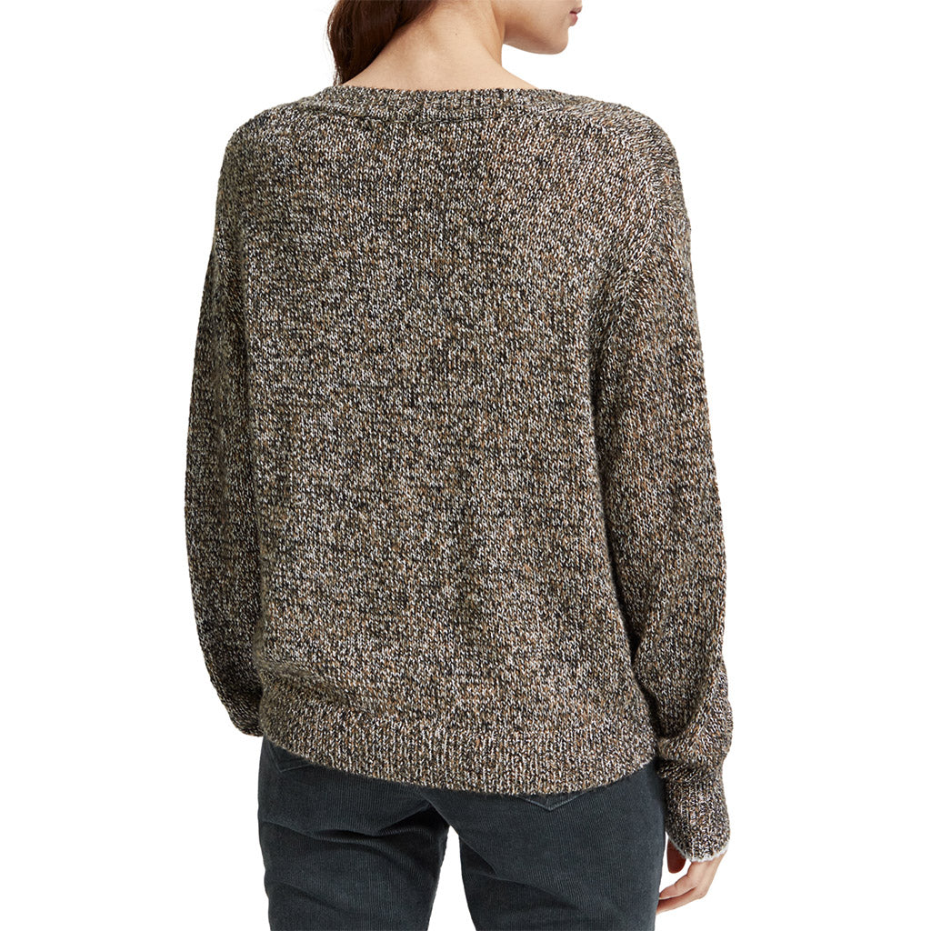 Scotch & Soda : V-neck melange sweater Dune - Collector Store
