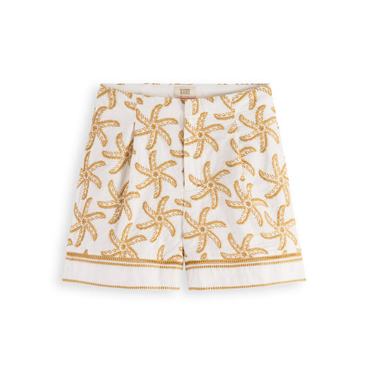 Scotch & Soda Starfish embroidered high-rise shorts - Collector Store