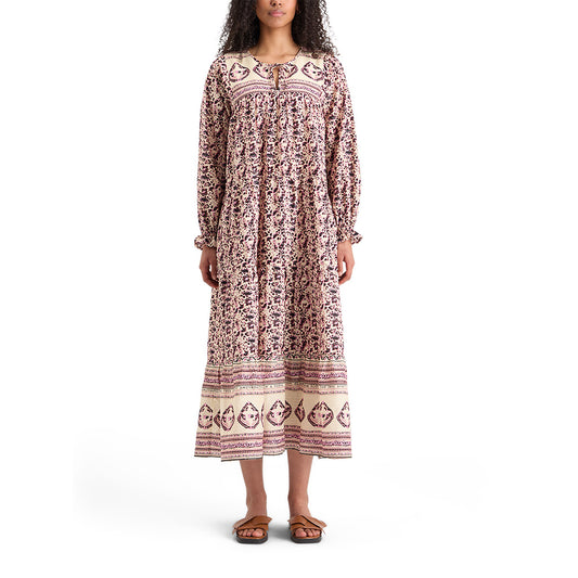 Scotch & Soda Maxi dress with flounces Floral Border - Collector Store