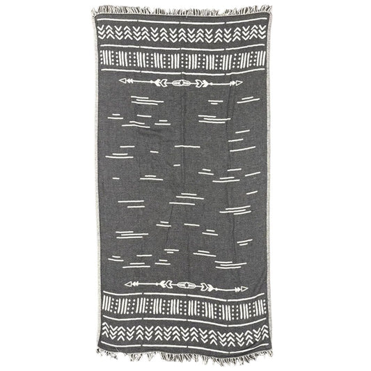 by ende Arrows Beach Towel - Black / White - Collector Store