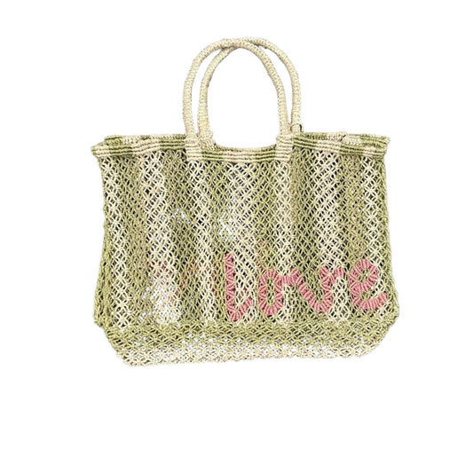 The Jacksons - Lavina Bag - LOVE - Natural / Army - Pink - Collector Store