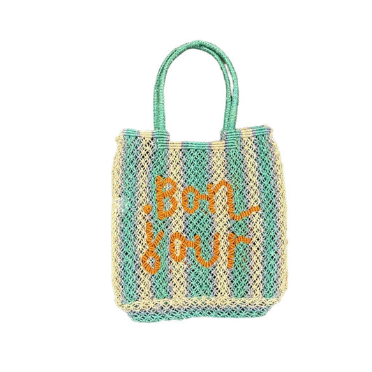 The Jacksons - Lottie Bag - BON JOUR  - Aqua / Pebble / Natural  - Orange - Collector Store