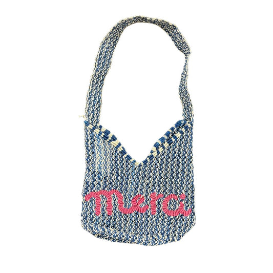 The Jacksons - Drusilla Bag - MERCI MIXE  - Cobalt / Mix Weave - Natural / Hot Pink - Collector Store